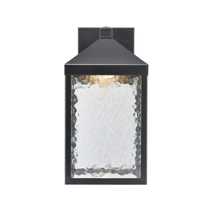 Millennium Lighting Aaron 15" Outdoor Wall Sconce, Black/Clear - 72101-PBK