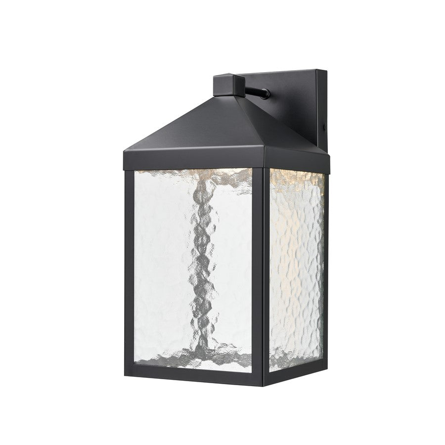 Millennium Lighting Aaron 15" Outdoor Wall Sconce, Black/Clear