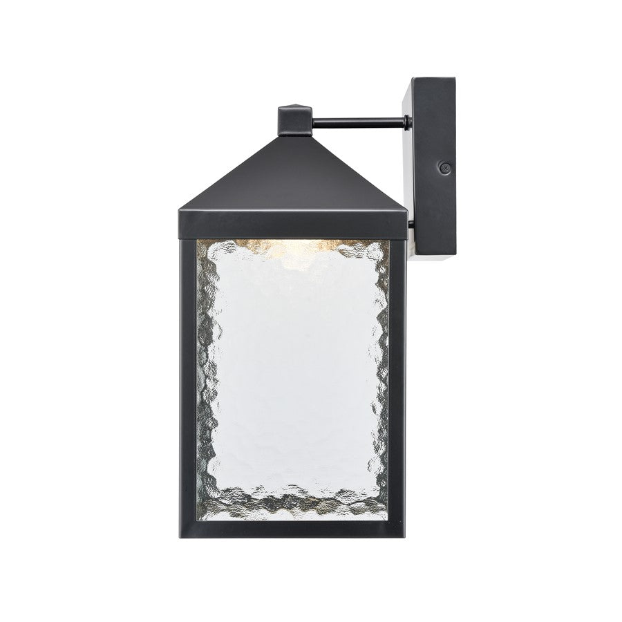 Millennium Lighting Aaron 15" Outdoor Wall Sconce, Black/Clear