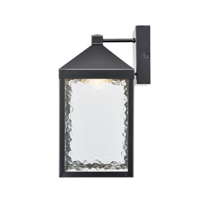 Millennium Lighting Aaron 15" Outdoor Wall Sconce, Black/Clear