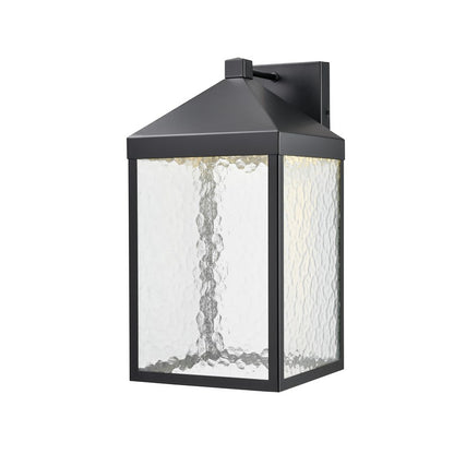 Millennium Lighting Aaron 18" Outdoor Wall Sconce, Black/Clear