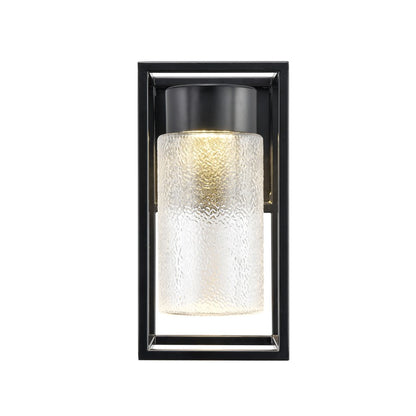Millennium Lighting Outdoor Wall Sconce, Powder Coated Black/Clear - 73001-PBK