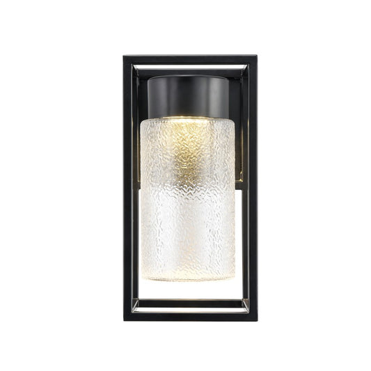Millennium Lighting Outdoor Wall Sconce, Powder Coated Black/Clear - 73001-PBK
