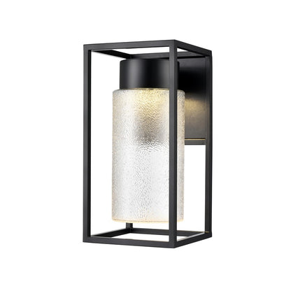 Millennium Lighting Outdoor Wall Sconce LED, Black/Clear