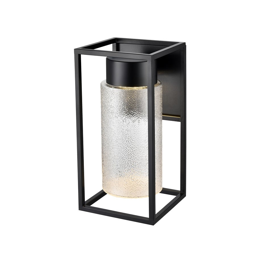 Millennium Lighting Outdoor Wall Sconce LED, Black/Clear