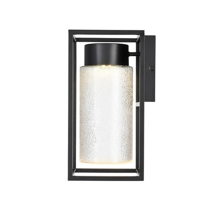 Millennium Lighting Outdoor Wall Sconce LED, Black/Clear
