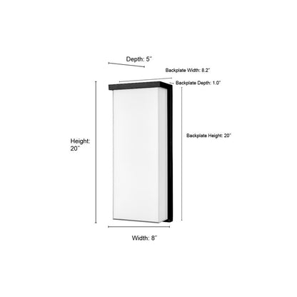 Millennium Lighting Sommar Outdoor LED Wall Sconce, Black/White