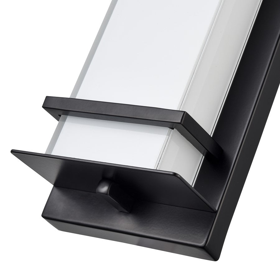 Millennium Lighting 20" Outdoor LED Wall Sconce/Square, Black/White