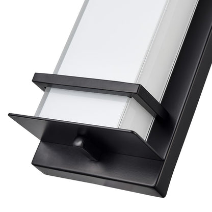 Millennium Lighting 20" Outdoor LED Wall Sconce/Square, Black/White