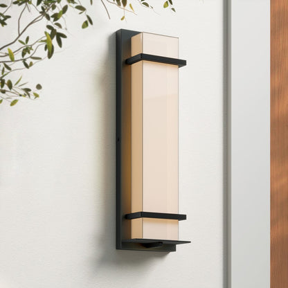 Millennium Lighting 20" Outdoor LED Wall Sconce/Square, Black/White
