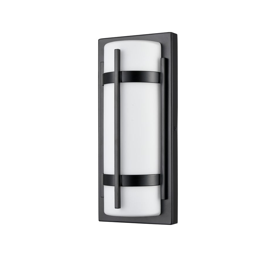 Millennium Lighting 13" Outdoor LED Wall Sconce, Black/White