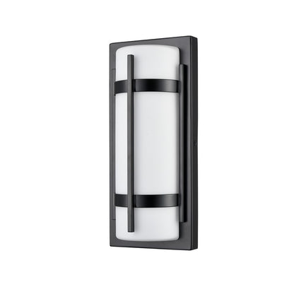Millennium Lighting 13" Outdoor LED Wall Sconce, Black/White