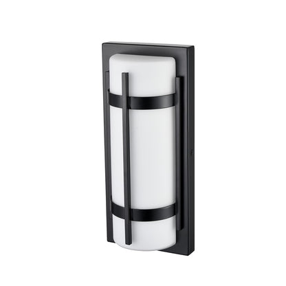 Millennium Lighting 13" Outdoor LED Wall Sconce, Black/White