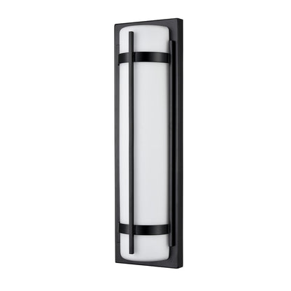 Millennium Lighting 20" Outdoor LED Wall Sconce/Round, Black/White