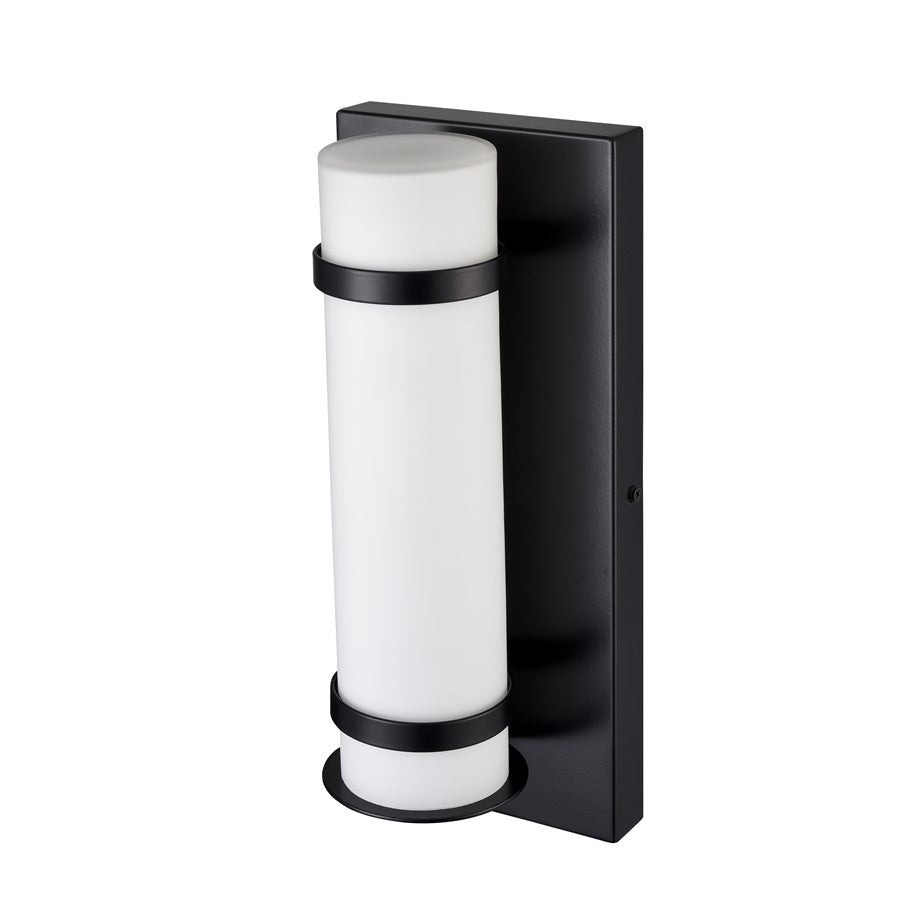 Millennium Lighting Outdoor Wall Sconce, Powder Coated Black/White