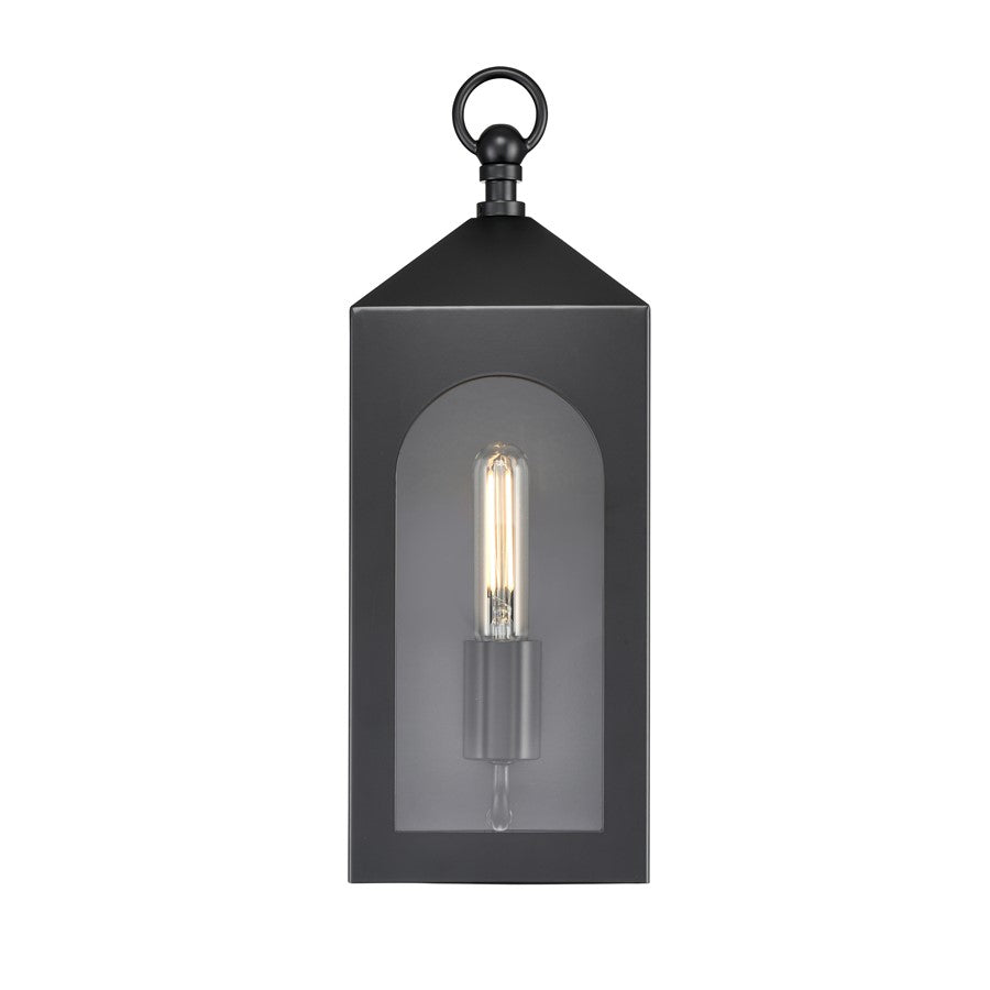 Millennium Lighting Bratton 1Lt Outdoor Wall Sconce, Black/Clear - 7801-PBK