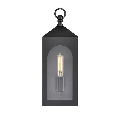 Millennium Lighting Bratton 1Lt Outdoor Wall Sconce, Black/Clear - 7801-PBK
