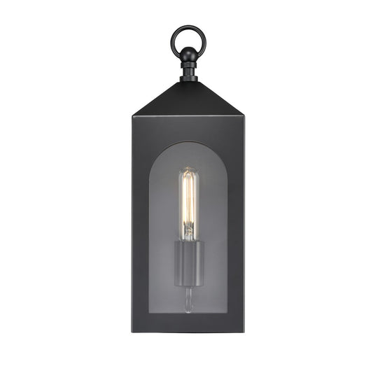 Millennium Lighting Bratton 1Lt Outdoor Wall Sconce, Black/Clear - 7801-PBK