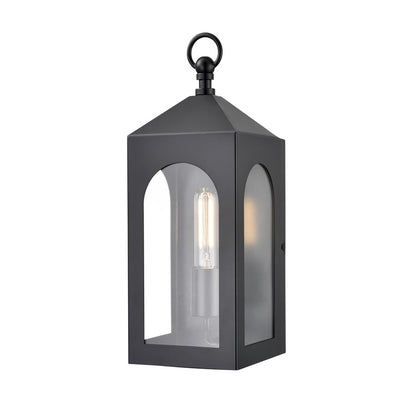 Millennium Lighting Bratton 1Lt Outdoor Wall Sconce, Black/Clear