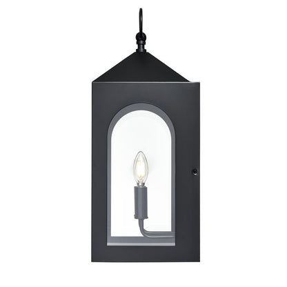 Millennium Lighting Bratton 2Lt 23" Outdoor Wall Sconce, Black/Clear