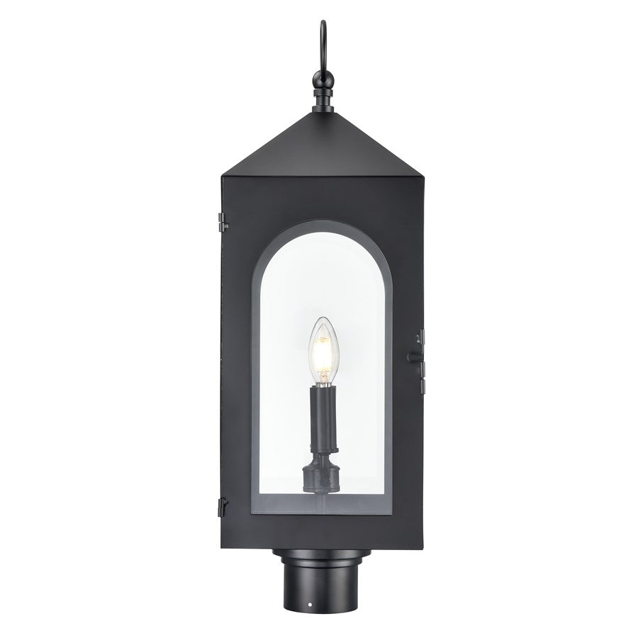 Millennium Lighting Bratton 2Lt Outdoor Post Light, Black/Clear