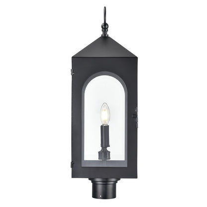Millennium Lighting Bratton 2Lt Outdoor Post Light, Black/Clear