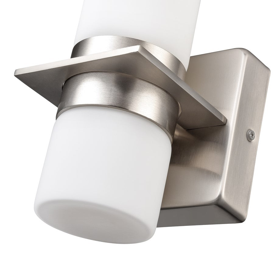 Millennium Selectable LED Outdoor Wall Sconce, Nickel/White