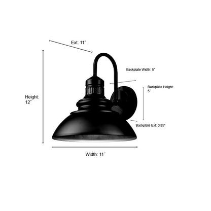 Millennium Lighting Adda 12" Outdoor Wall Sconce, Black