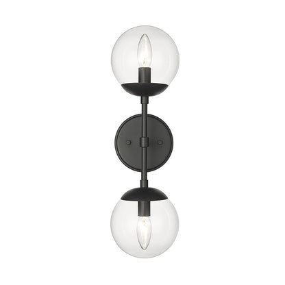 Millennium Lighting Avell 2 Light Wall Sconce, Matte Black - 8152-MB