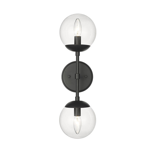 Millennium Lighting Avell 2 Light Wall Sconce, Matte Black - 8152-MB