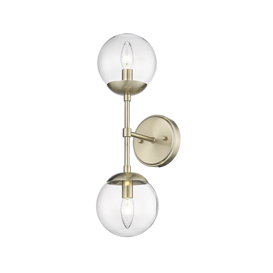 Millennium Lighting Avell 2Lt Wall Sconce, Modern Gold