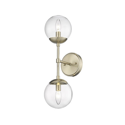 Millennium Lighting Avell 2Lt Wall Sconce, Modern Gold