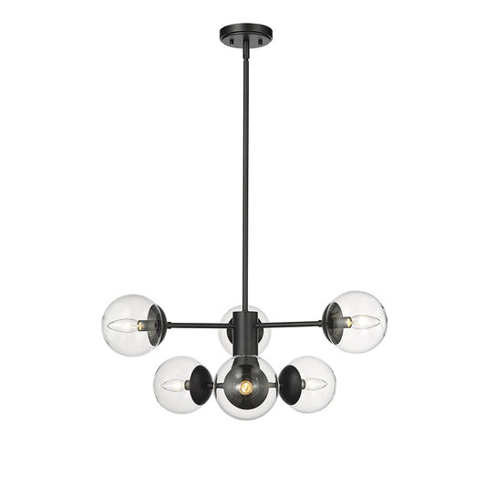 Millennium Lighting Avell 6Lt Pendant, Black - 8156-MB