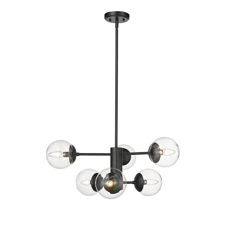 Millennium Lighting Avell 6Lt Pendant, Black