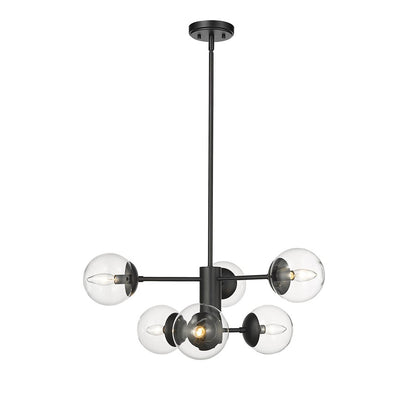 Millennium Lighting Avell 6Lt Pendant, Black