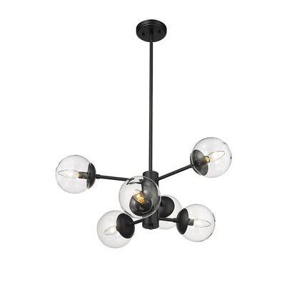 Millennium Lighting Avell 6Lt Pendant, Black