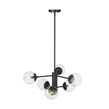 Millennium Lighting Avell 6Lt Pendant, Black