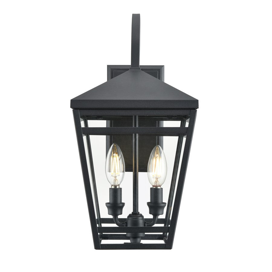 Millennium Lighting Seager 2Lt 16" Outdoor Wall Sconce, Black - 82102-TBK