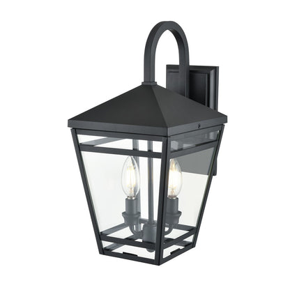 Millennium Lighting Seager 2Lt 16" Outdoor Wall Sconce, Black