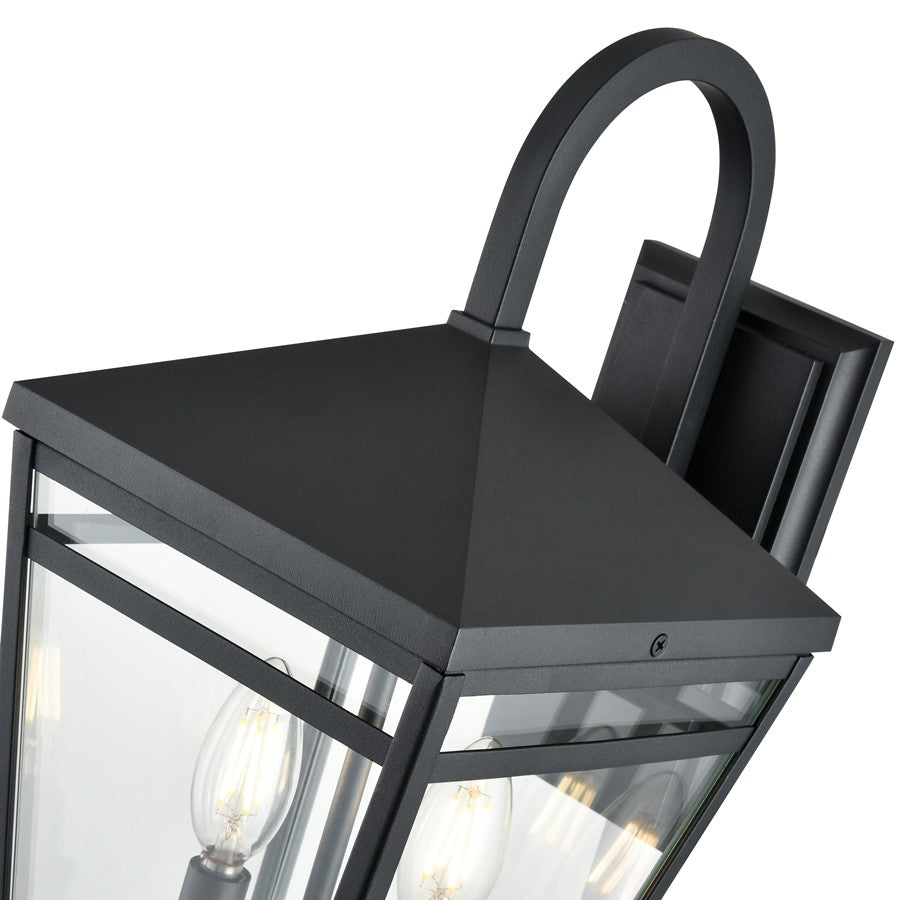 Millennium Lighting Seager 2Lt 16" Outdoor Wall Sconce, Black