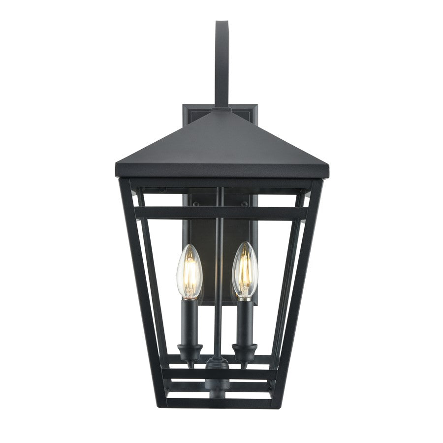 Millennium Lighting Seager 2Lt 20" Outdoor Wall Sconce, Black - 82103-TBK
