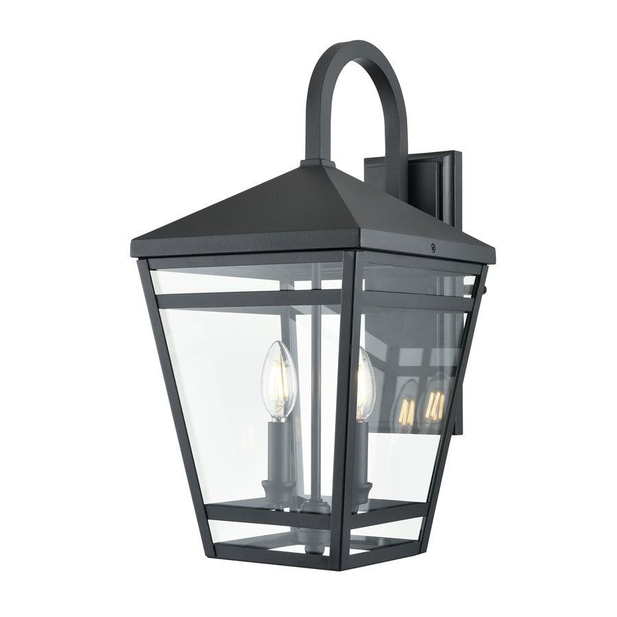 Millennium Lighting Seager 2Lt 20" Outdoor Wall Sconce, Black