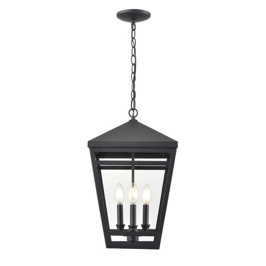Millennium Lighting Seager 3Lt Outdoor Hanging Lantern, Black - 82105-TBK