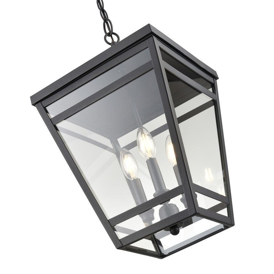 Millennium Lighting Seager 3Lt Outdoor Hanging Lantern, Black