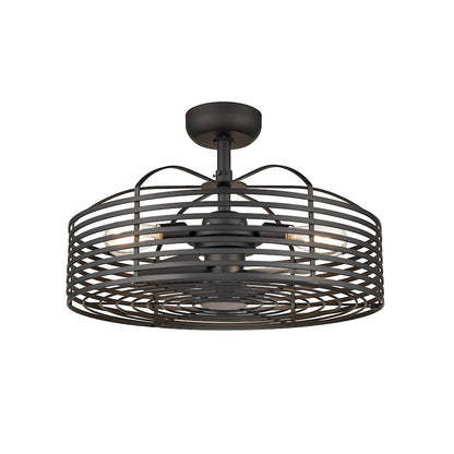 Millennium Lighting 3 Light Fandelier, Matte Black
