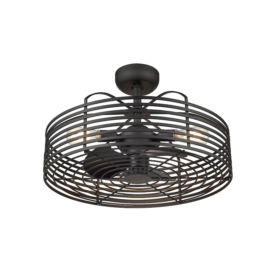 Millennium Lighting 3 Light Fandelier, Matte Black