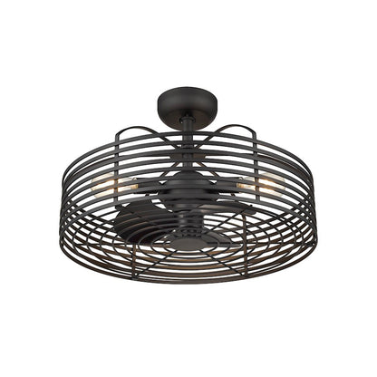 Millennium Lighting 3 Light Fandelier, Matte Black