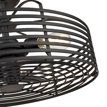 Millennium Lighting 3 Light Fandelier, Matte Black