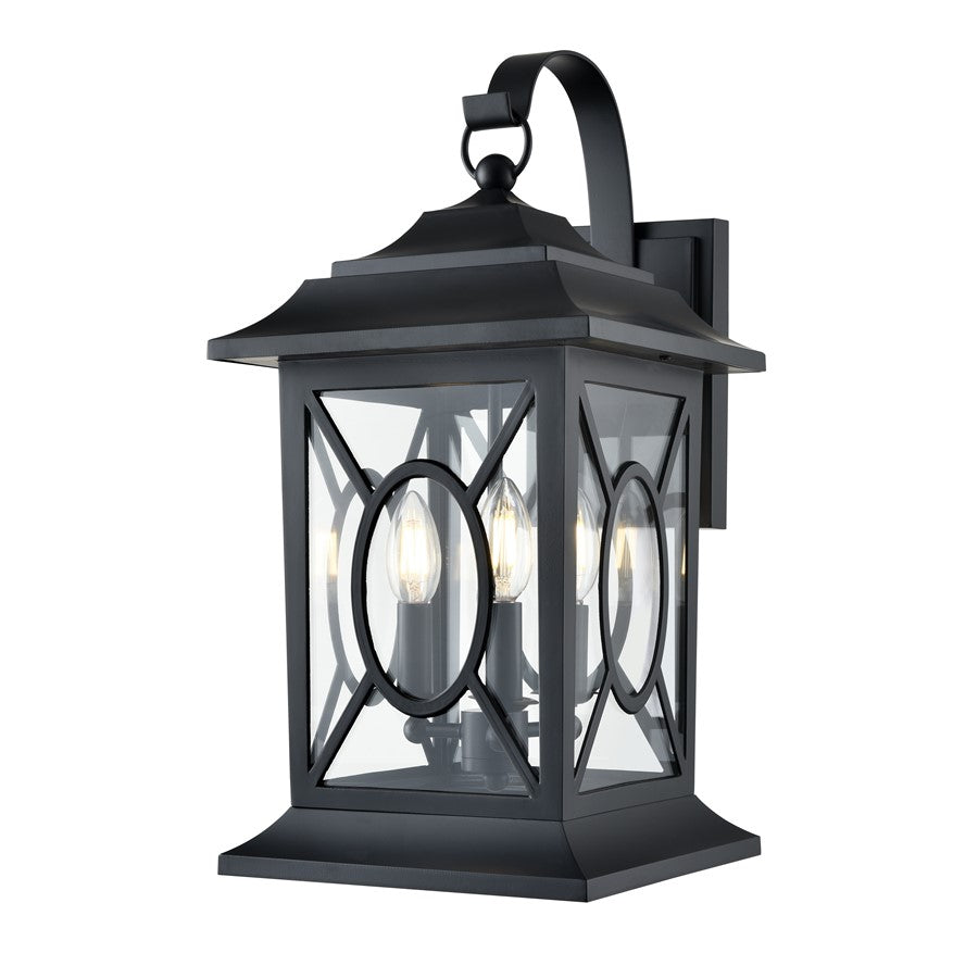 Millennium Lighting Allbert 3Lt Outdoor Wall Sconce, Black