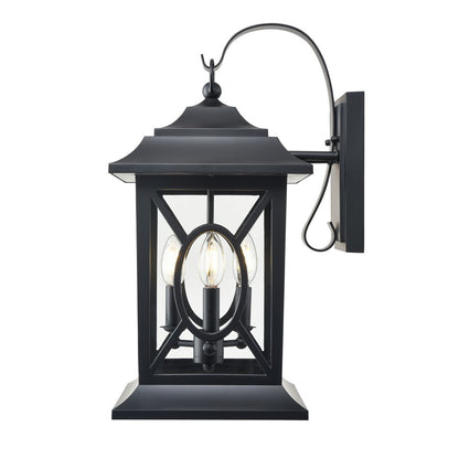 Millennium Lighting Allbert 3Lt Outdoor Wall Sconce, Black